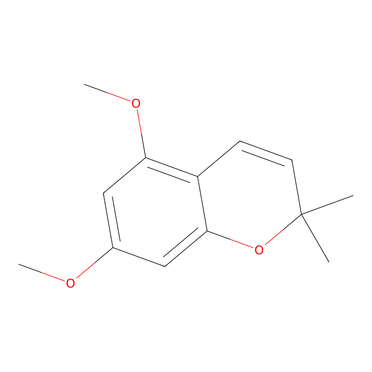 5,7-Dimethoxy-2,2-dimethylchromene molecular structure, CAS 21421-66-9