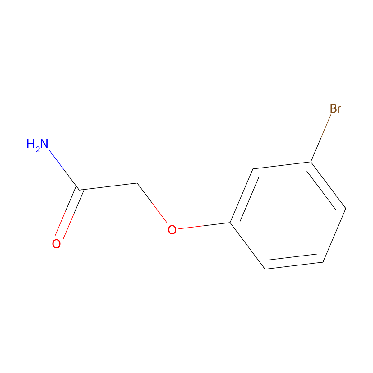 2-(3-Bromophenoxy)acetamide molecular structure, CAS 214210-03-4