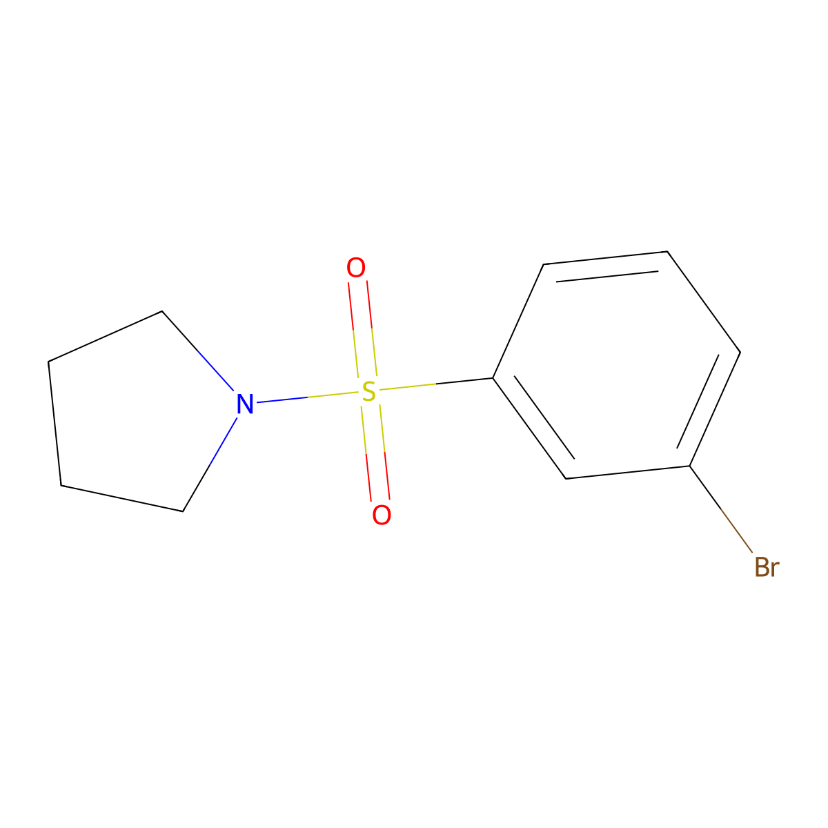 1-((3-Bromophenyl)sulfonyl)pyrrolidine molecular structure, CAS 214210-14-7