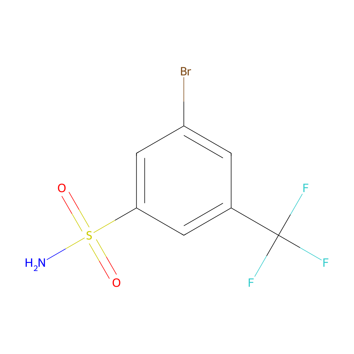 3-Bromo-5-trifluoromethylbenzenesulfonamide molecular structure, CAS 214210-15-8