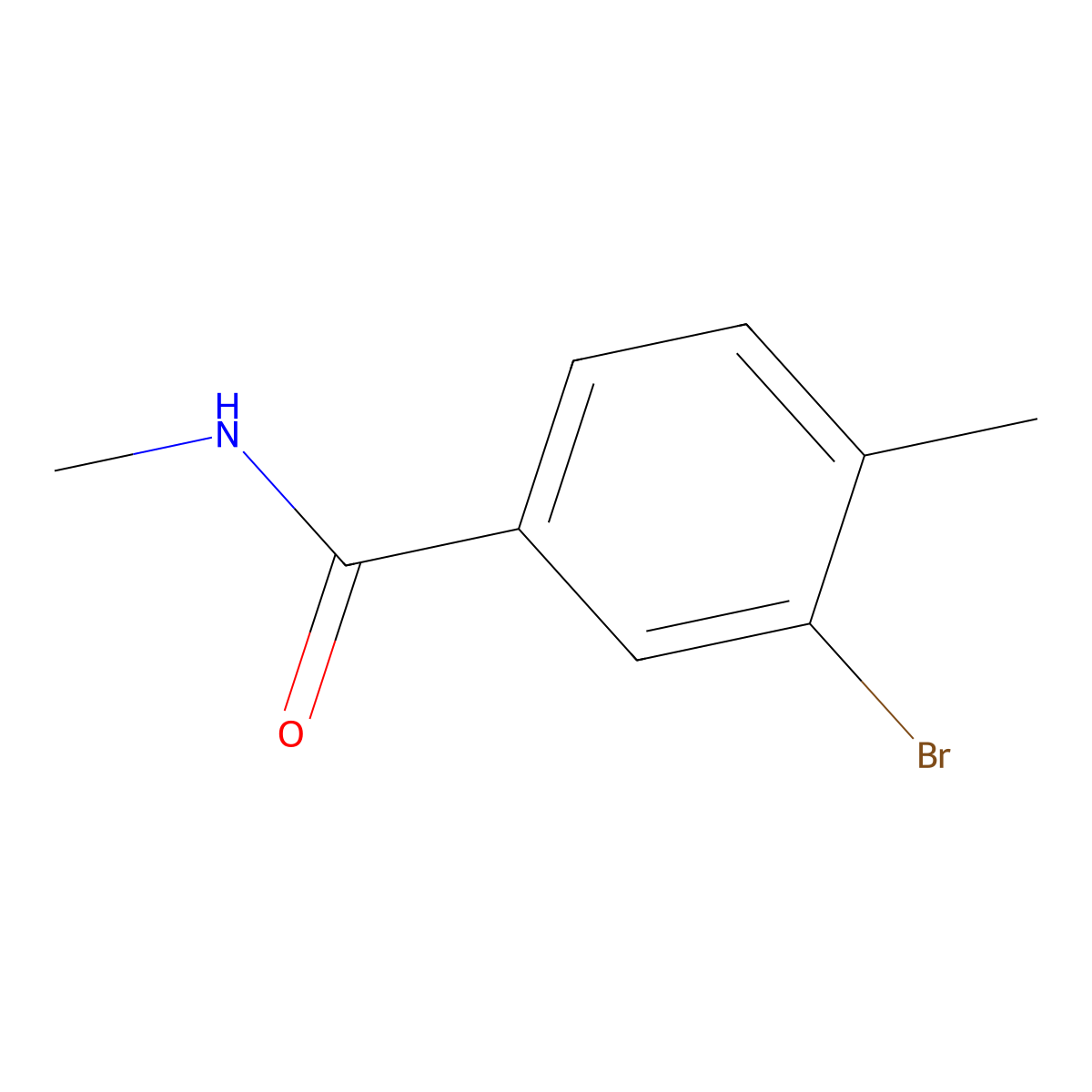 3-bromo-N,4-dimethylbenzamide molecular structure, CAS 214210-16-9