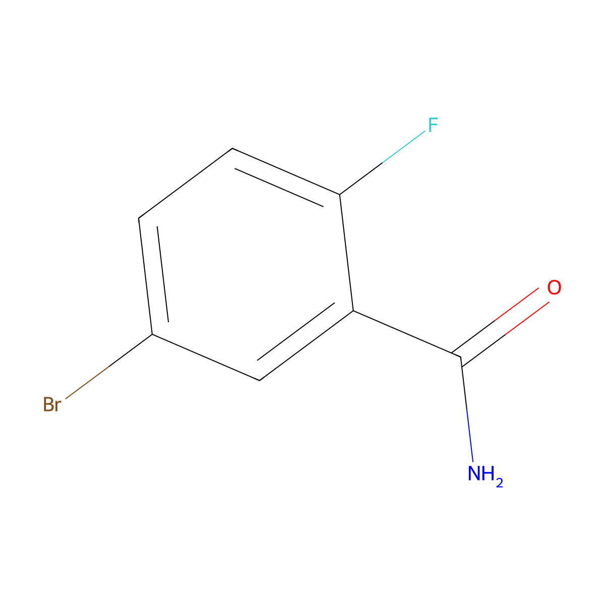 5-Bromo-2-fluorobenzamide molecular structure, CAS 214210-17-0