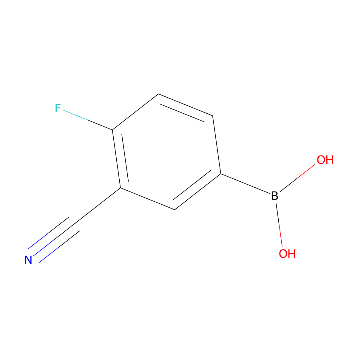 3-Cyano-4-fluorophenylboronic acid molecular structure, CAS 214210-21-6
