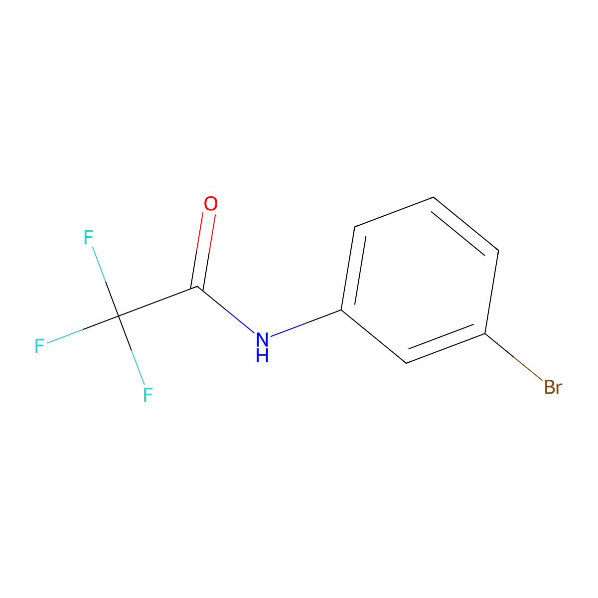 N-(3-bromophenyl)-2,2,2-trifluoroacetamide molecular structure, CAS 214210-29-4