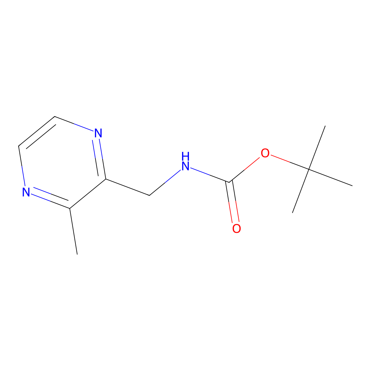 tert-butyl N-[(3-methylpyrazin-2-yl)methyl]carbamate molecular structure, CAS 2142116-69-4