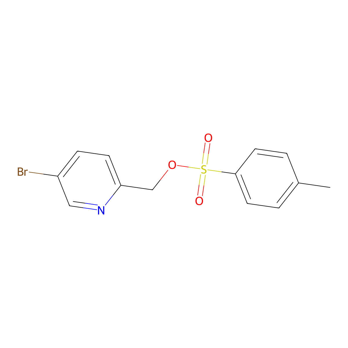 (5-Bromopyridin-2-yl)methyl 4-methylbenzene-1-sulfonate molecular structure, CAS 2142152-11-0