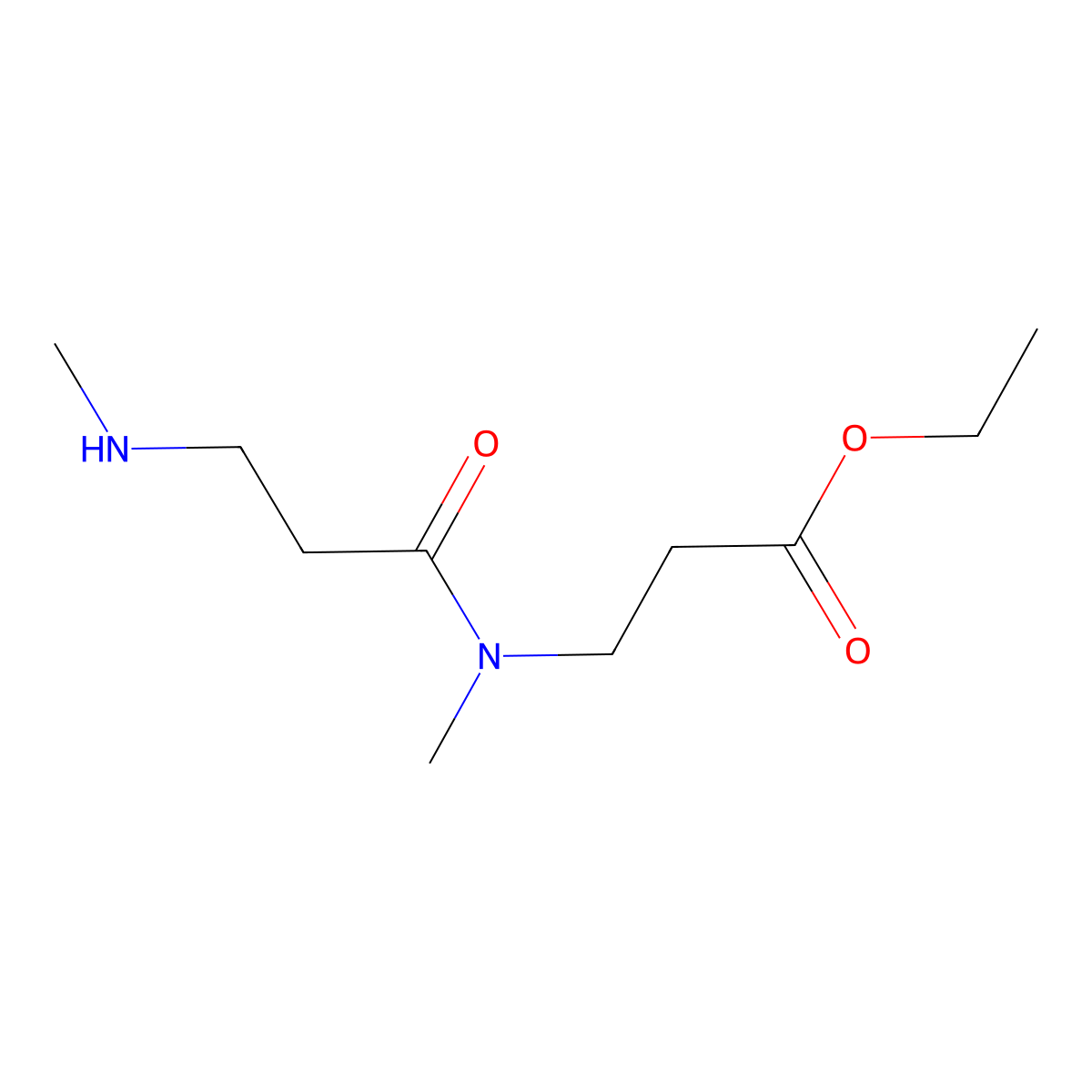ethyl 3-[N-methyl-3-(methylamino)propanamido]propanoate molecular structure, CAS 2142163-66-2