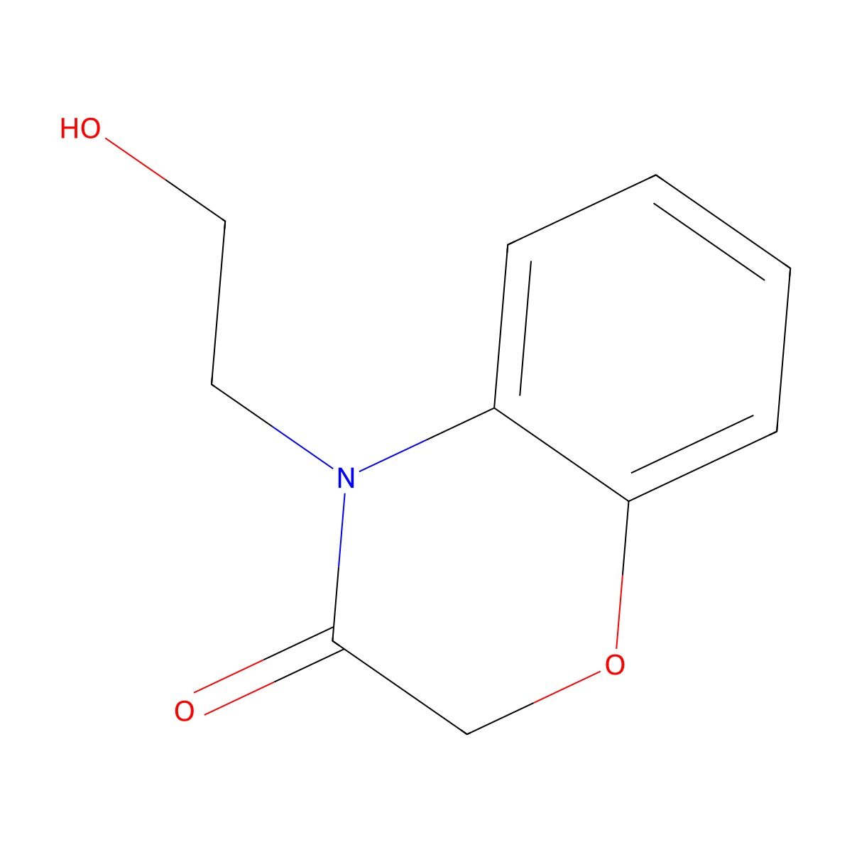 4-(2-hydroxyethyl)-3,4-dihydro-2H-1,4-benzoxazin-3-one molecular structure, CAS 214217-66-0