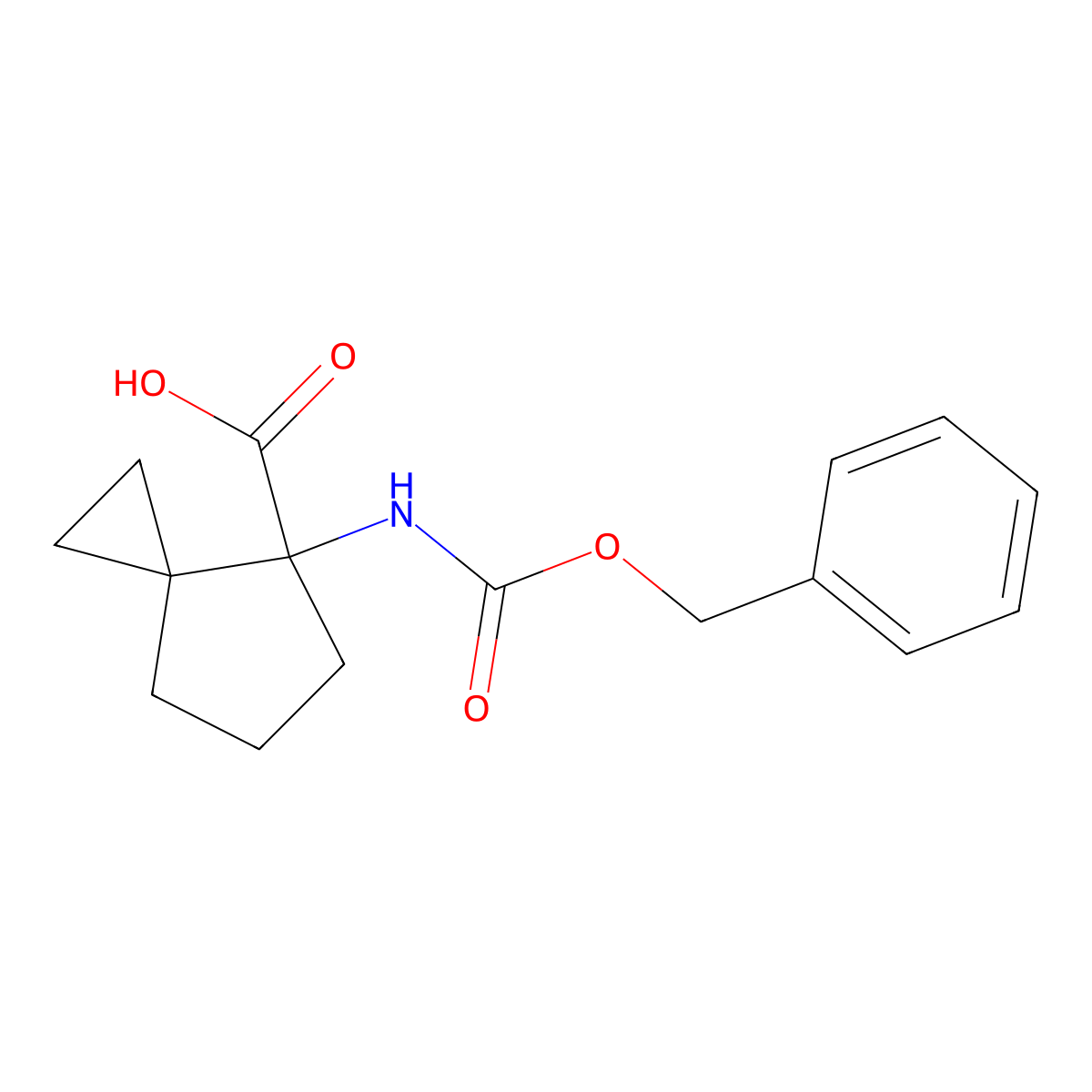 4-{[(Benzyloxy)carbonyl]amino}spiro[2.4]heptane-4-carboxylic acid molecular structure, CAS 2142175-20-8