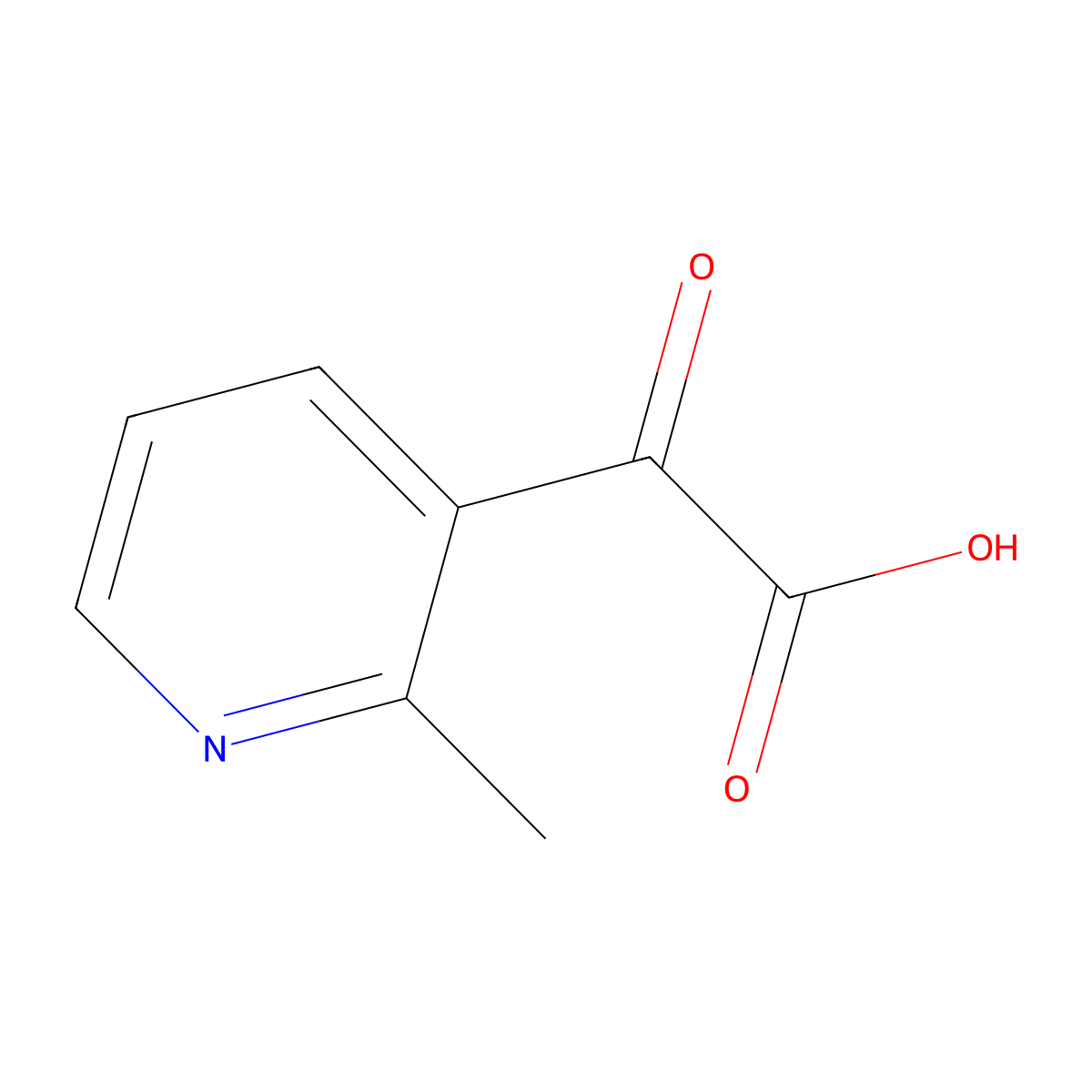 2-(2-Methylpyridin-3-yl)-2-oxoacetic acid molecular structure, CAS 2142181-25-5