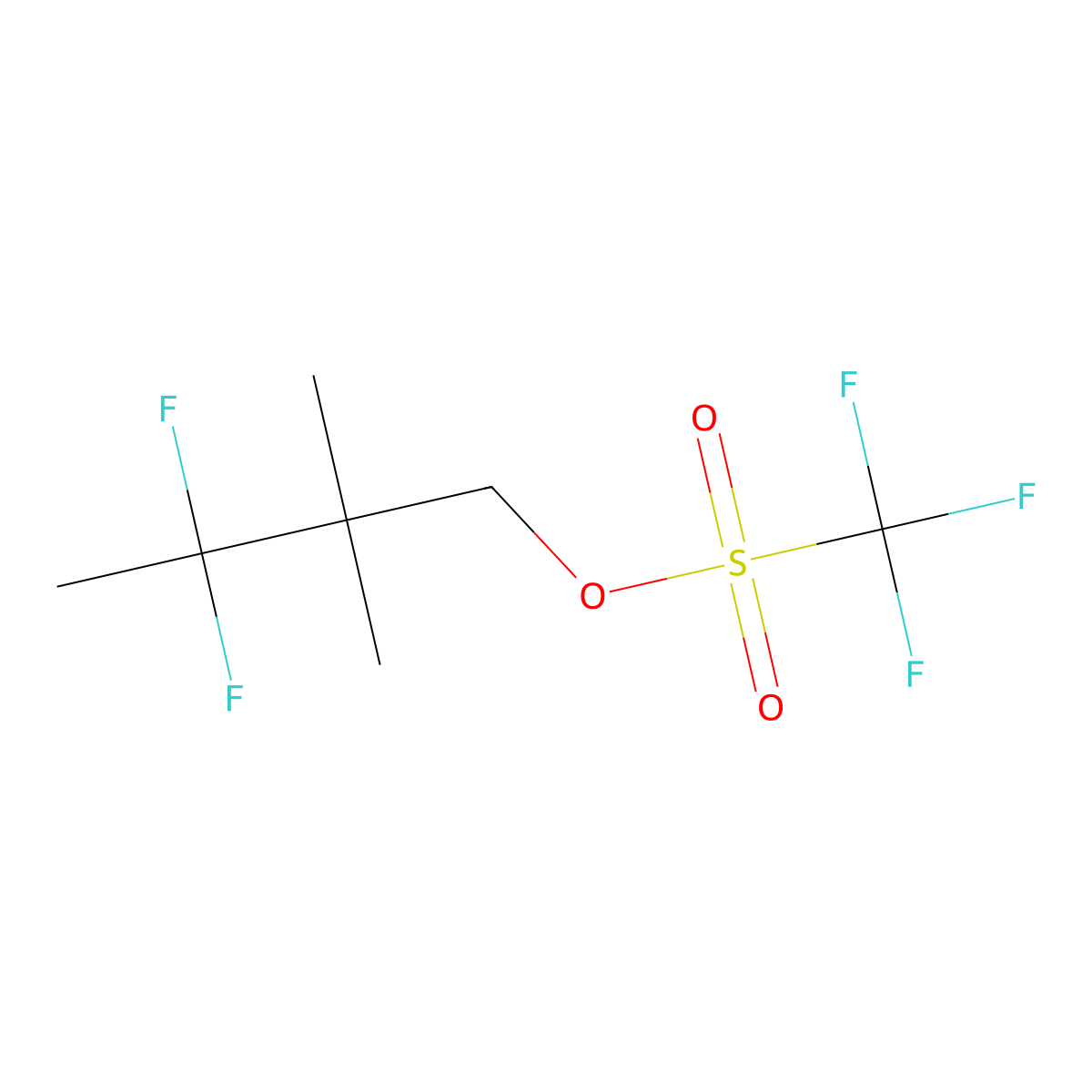 3,3-Difluoro-2,2-dimethylbutyl trifluoromethanesulfonate molecular structure, CAS 2142181-85-7
