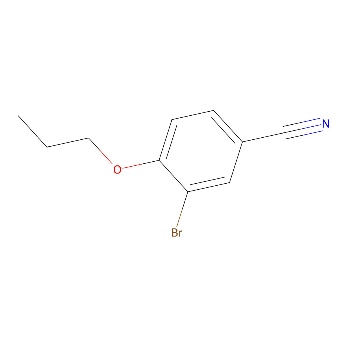 3-Bromo-4-propoxybenzonitrile molecular structure, CAS 21422-52-6