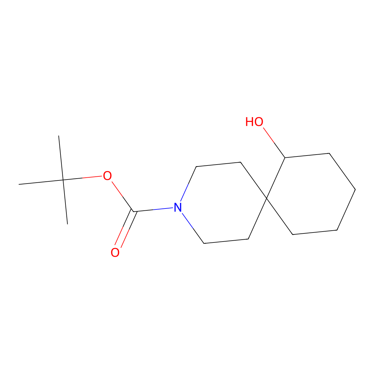tert-Butyl 7-hydroxy-3-azaspiro[5.5]undecane-3-carboxylate molecular structure, CAS 2142264-31-9