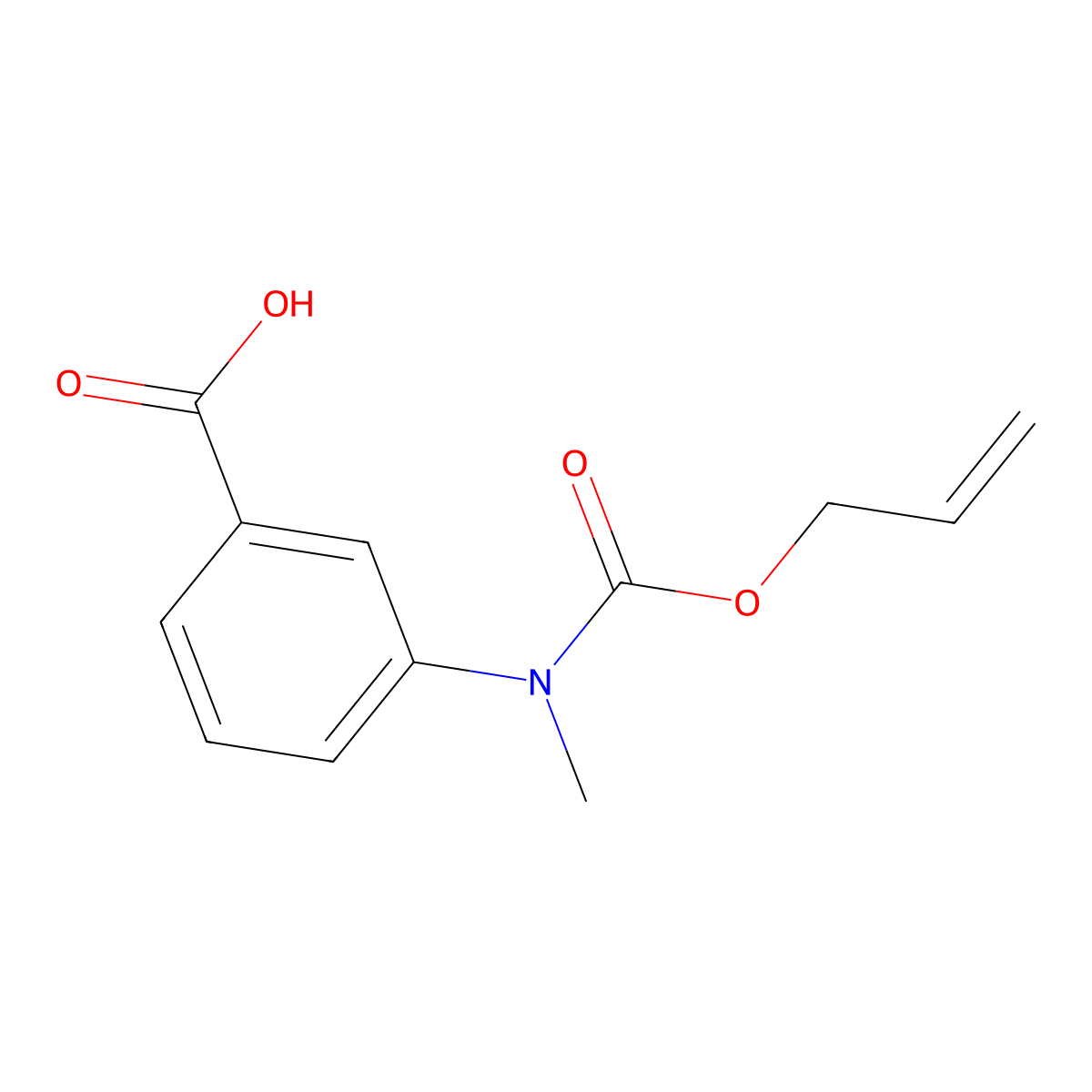 3-{Methyl[(prop-2-en-1-yloxy)carbonyl]amino}benzoic acid molecular structure, CAS 2142292-09-7