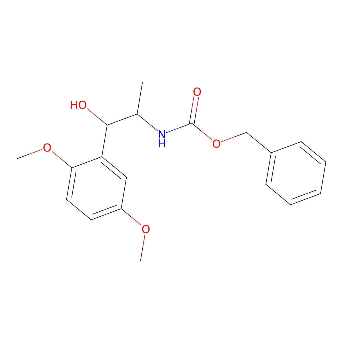 benzyl N-[1-(2,5-dimethoxyphenyl)-1-hydroxypropan-2-yl]carbamate molecular structure, CAS 2142307-80-8