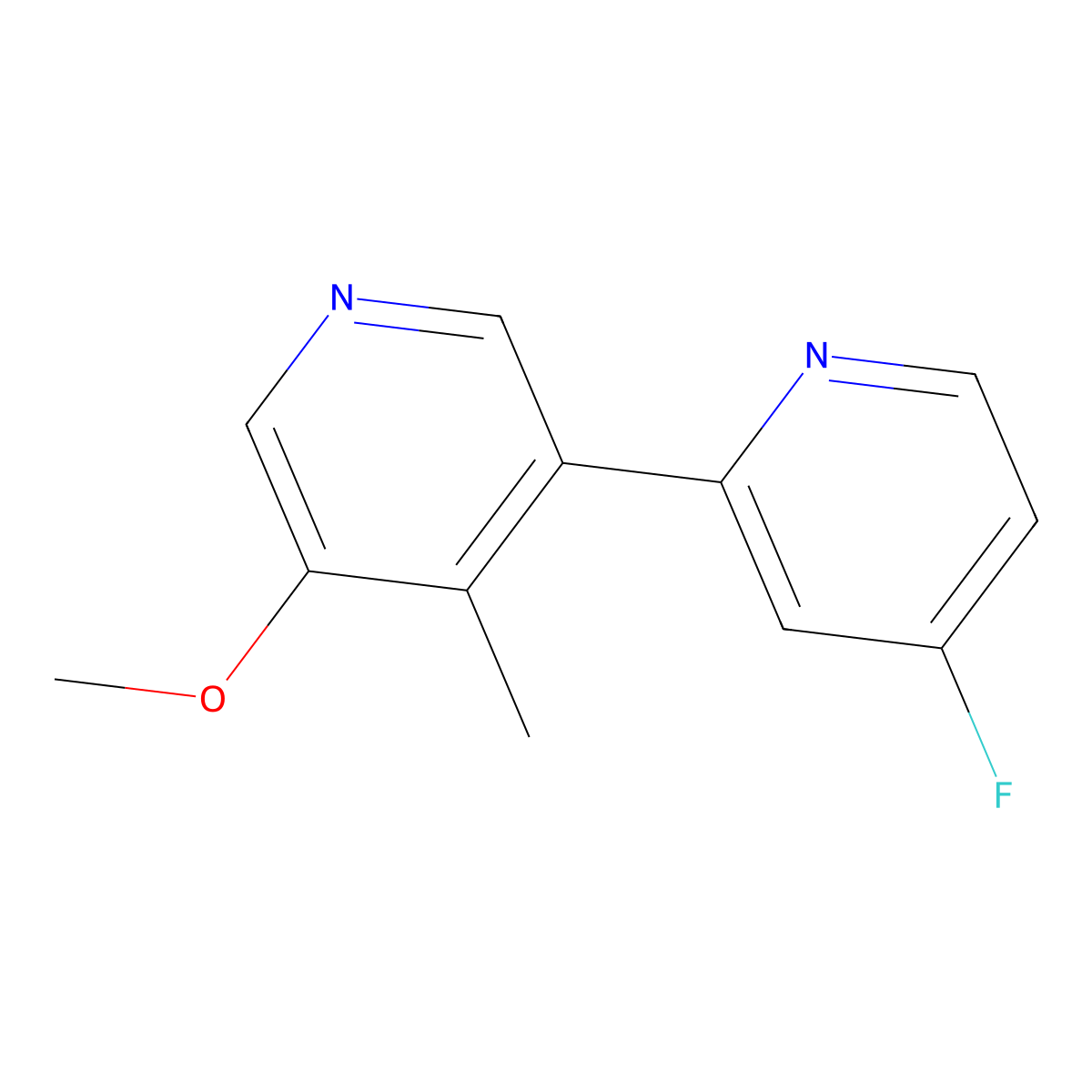 4-Fluoro-5'-methoxy-4'-methyl-2,3'-bipyridine molecular structure, CAS 2142380-98-9