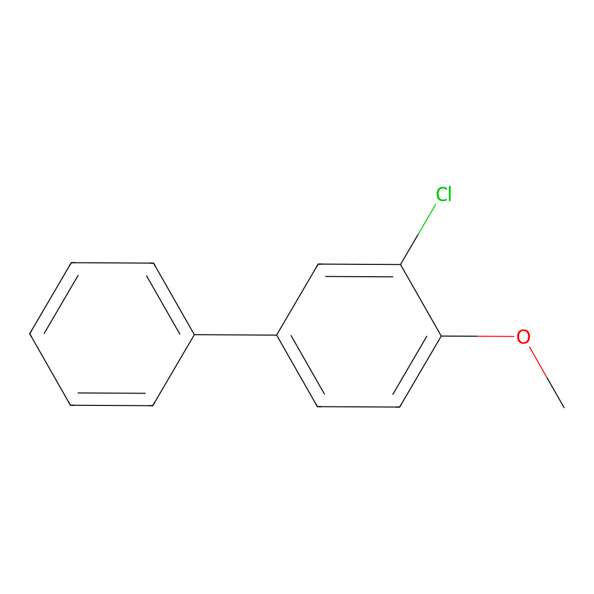 1,1'-Biphenyl, 3-chloro-4-methoxy- molecular structure, CAS 21424-83-9