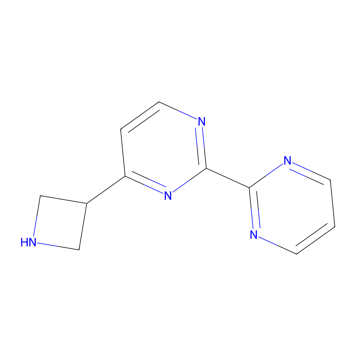 4-(Azetidin-3-yl)-2,2'-bipyrimidine molecular structure, CAS 2142433-89-2