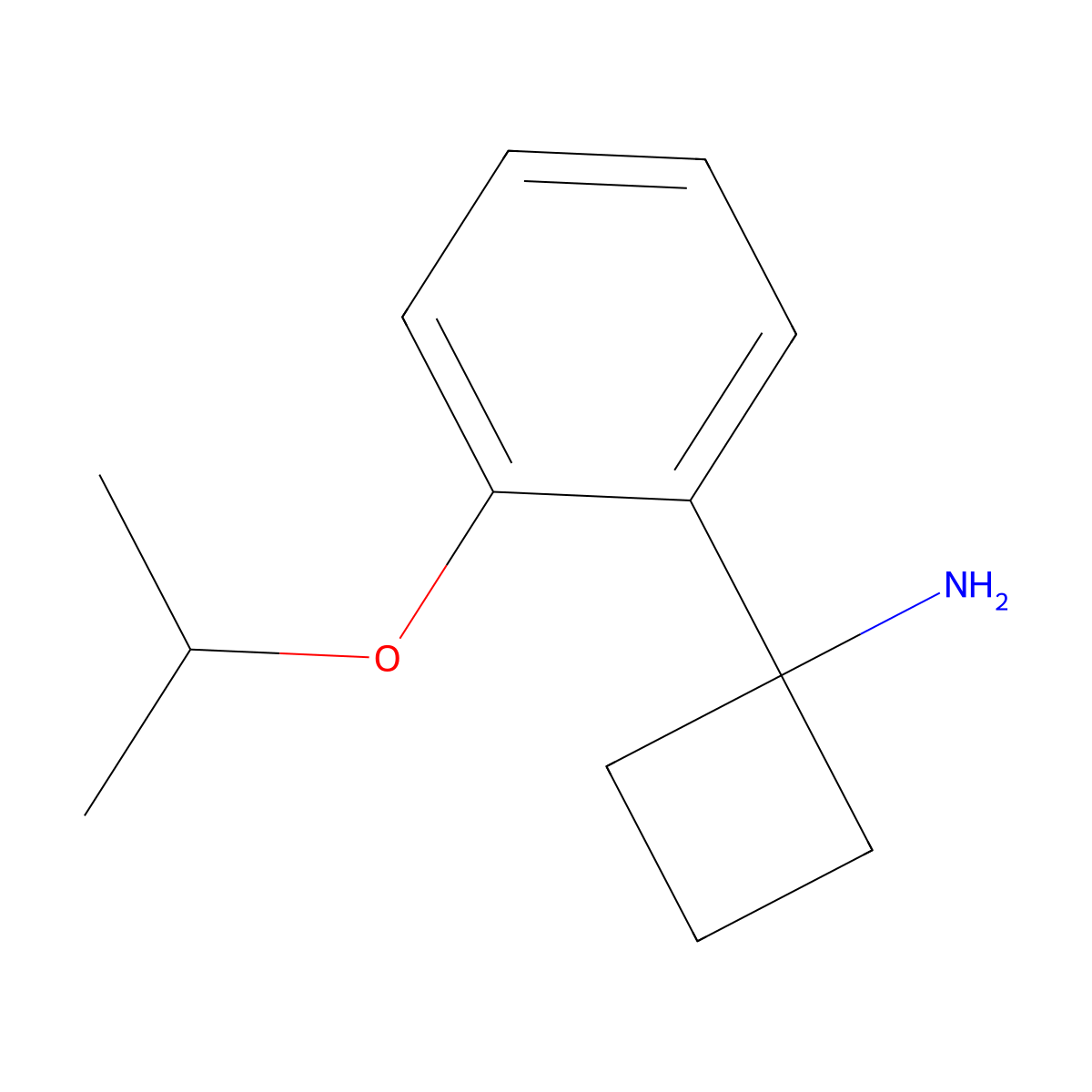 1-[2-(Propan-2-yloxy)phenyl]cyclobutan-1-amine molecular structure, CAS 2142451-86-1
