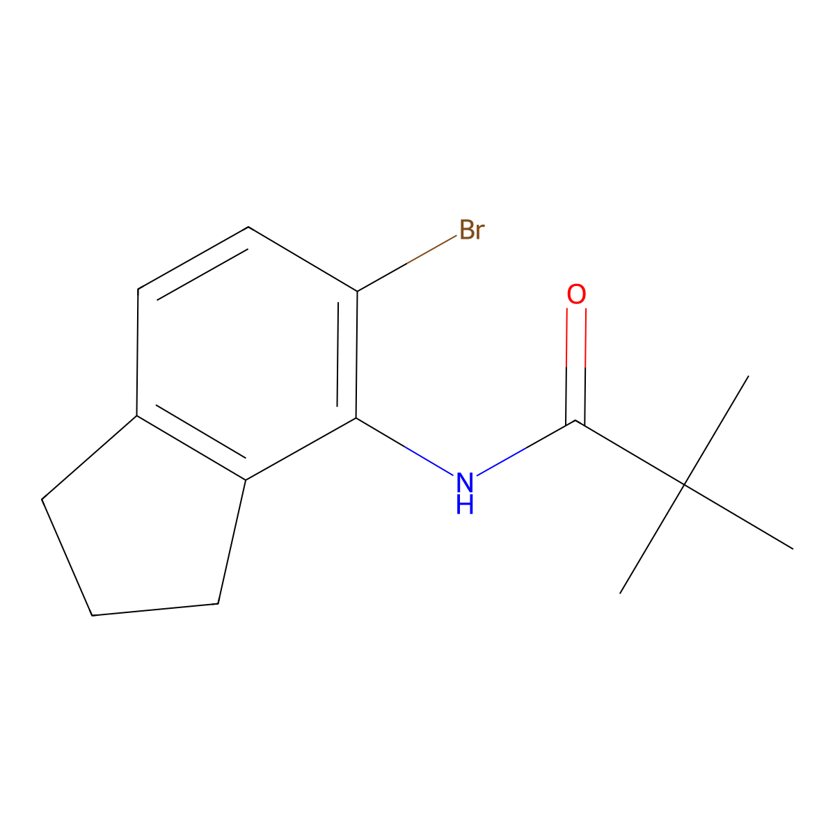 N-(5-Bromo-2,3-dihydro-1H-inden-4-yl)pivalamide molecular structure, CAS 2142576-66-5