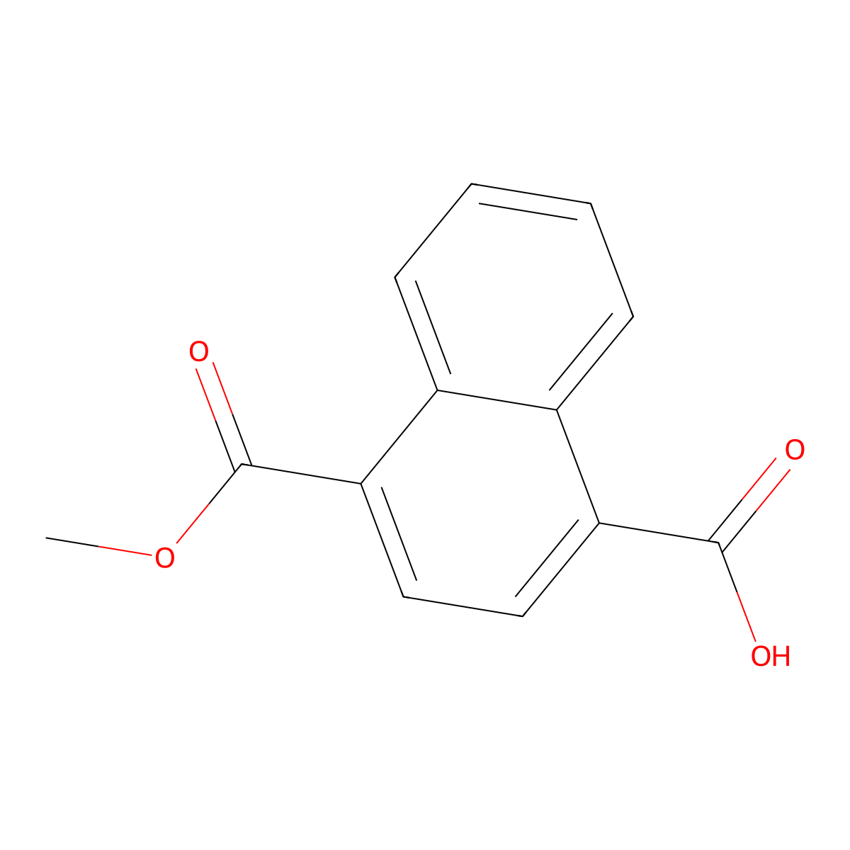 4-(Methoxycarbonyl)naphthalene-1-carboxylic acid molecular structure, CAS 21426-90-4