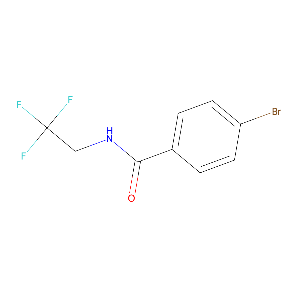 4-bromo-N-(2,2,2-trifluoroethyl)benzamide molecular structure, CAS 214261-65-1