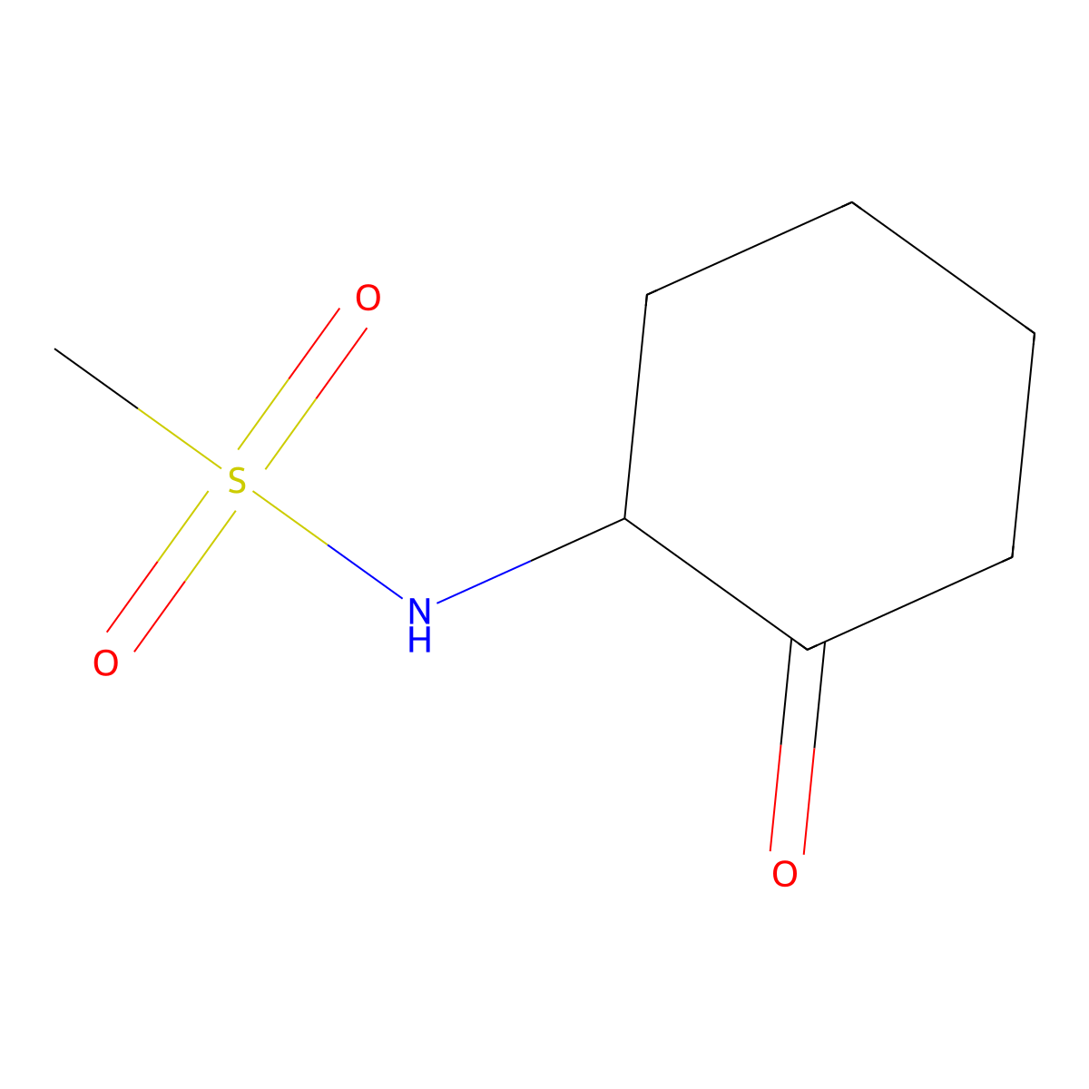 N-(2-oxocyclohexyl)methanesulfonamide molecular structure, CAS 2142618-05-9