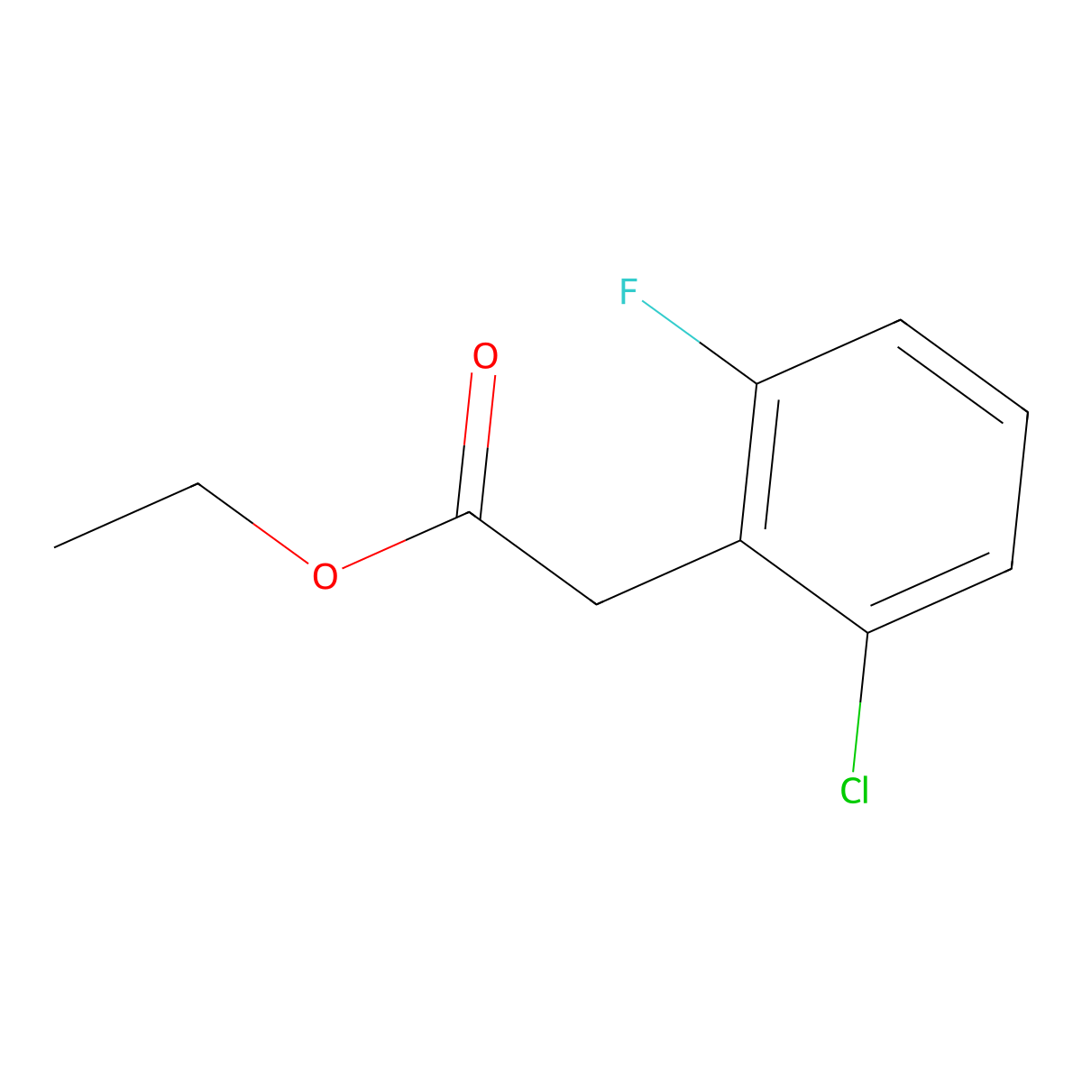 Ethyl 2-chloro-6-fluorophenylacetate molecular structure, CAS 214262-85-8