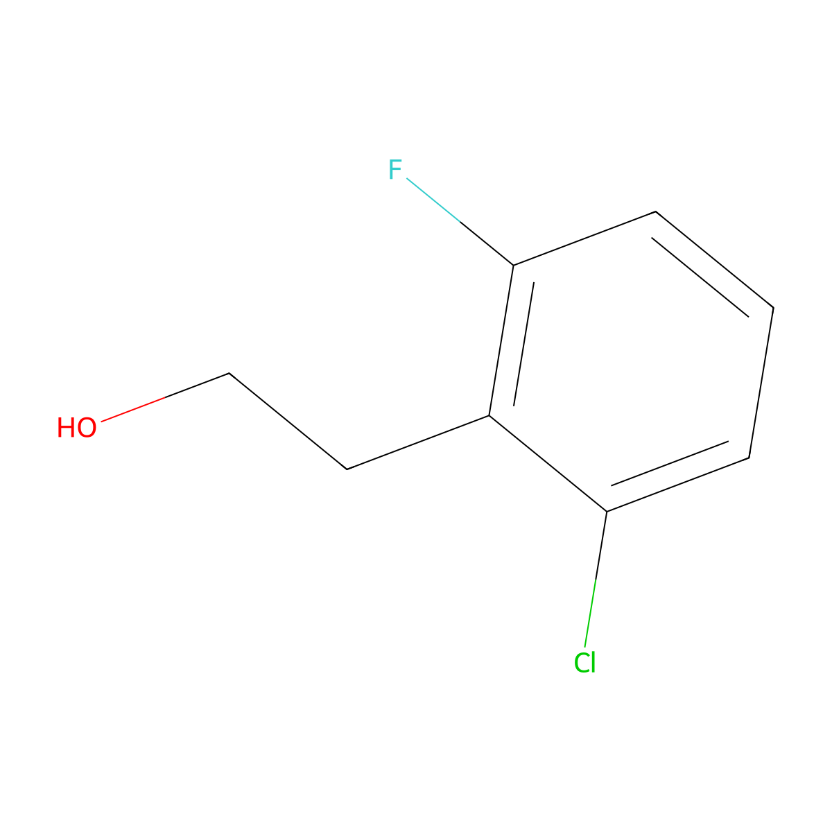 2-(2-Chloro-6-fluorophenyl)ethanol molecular structure, CAS 214262-86-9