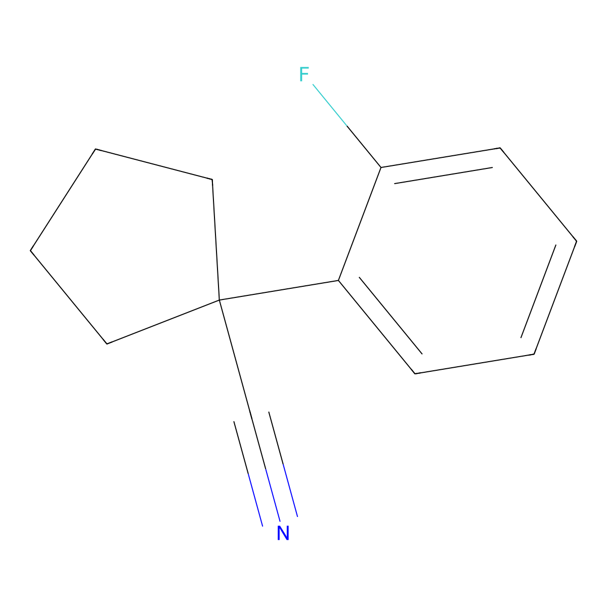 1-(2-Fluorophenyl)cyclopentane-1-carbonitrile molecular structure, CAS 214262-89-2