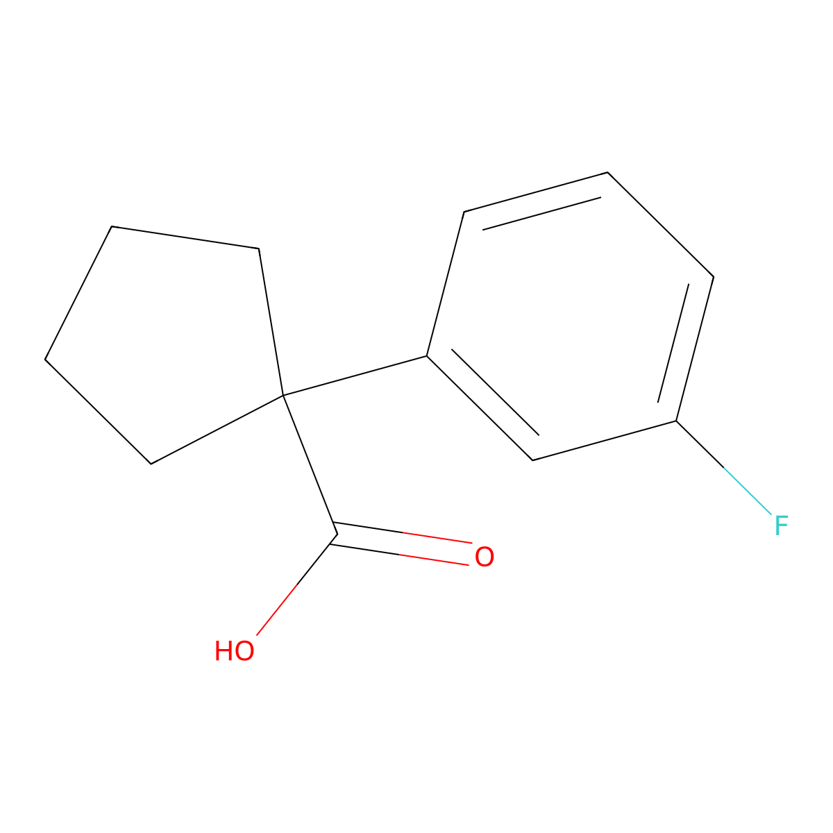 1-(3-Fluorophenyl)cyclopentanecarboxylic acid molecular structure, CAS 214262-97-2