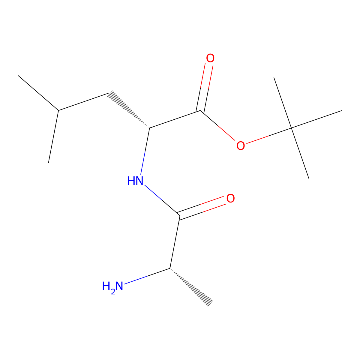 tert-butyl (2R)-2-[(2S)-2-aminopropanamido]-4-methylpentanoate molecular structure, CAS 2142626-25-1
