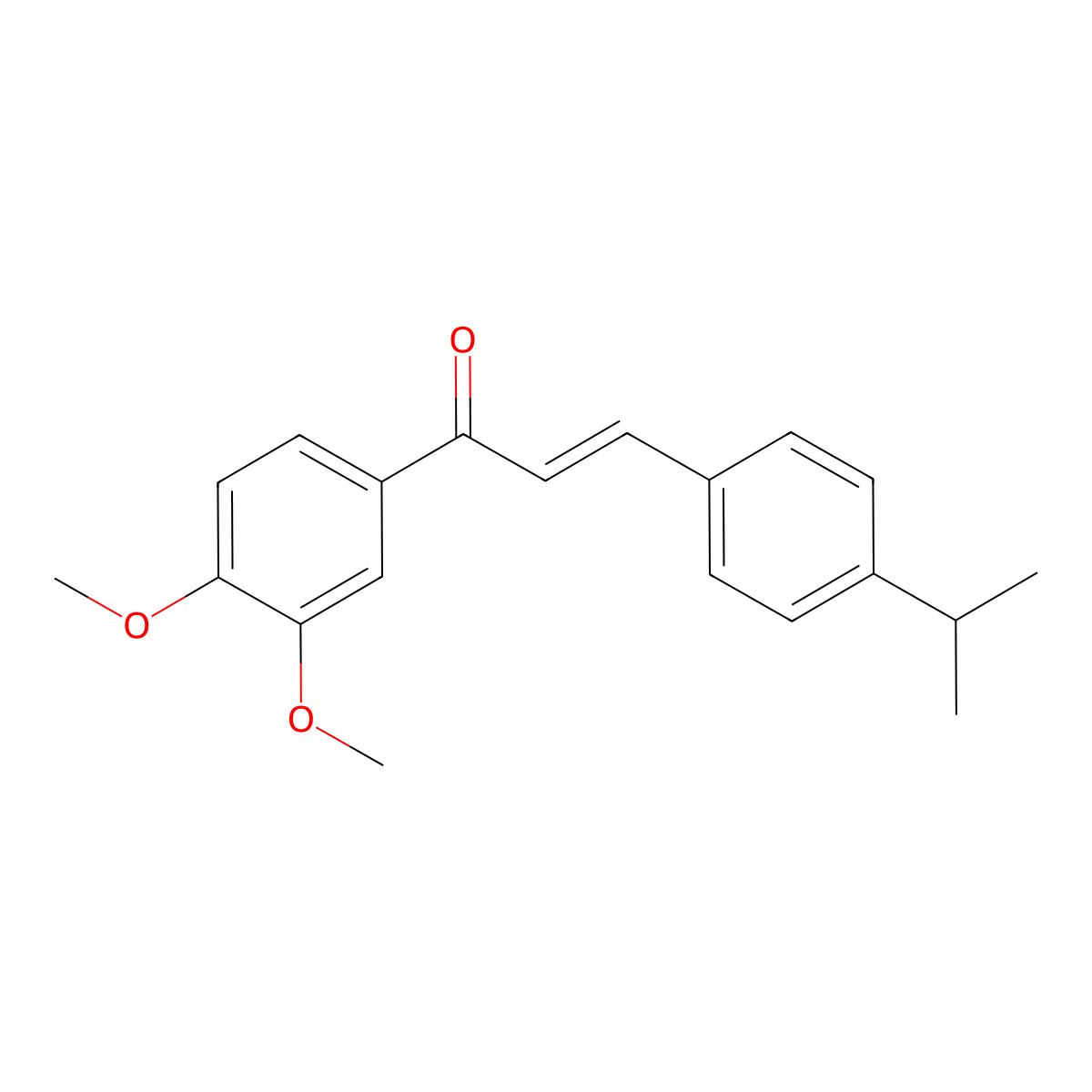 (2E)-1-(3,4-Dimethoxyphenyl)-3-[4-(propan-2-yl)phenyl]prop-2-en-1-one molecular structure, CAS 214264-39-8