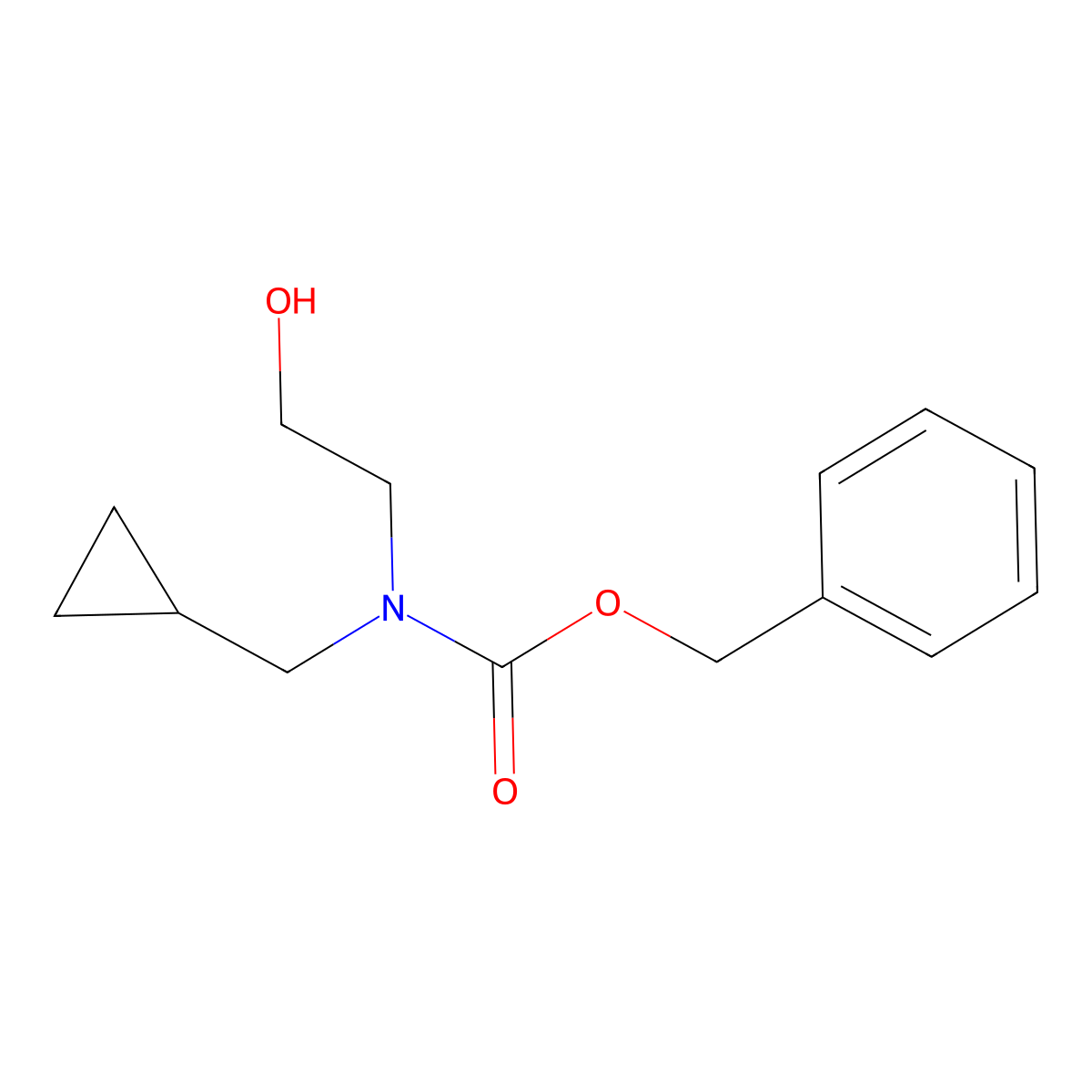 Cyclopropylmethyl-(2-hydroxy-ethyl)-carbamic acid benzyl ester molecular structure, CAS 2142656-96-8