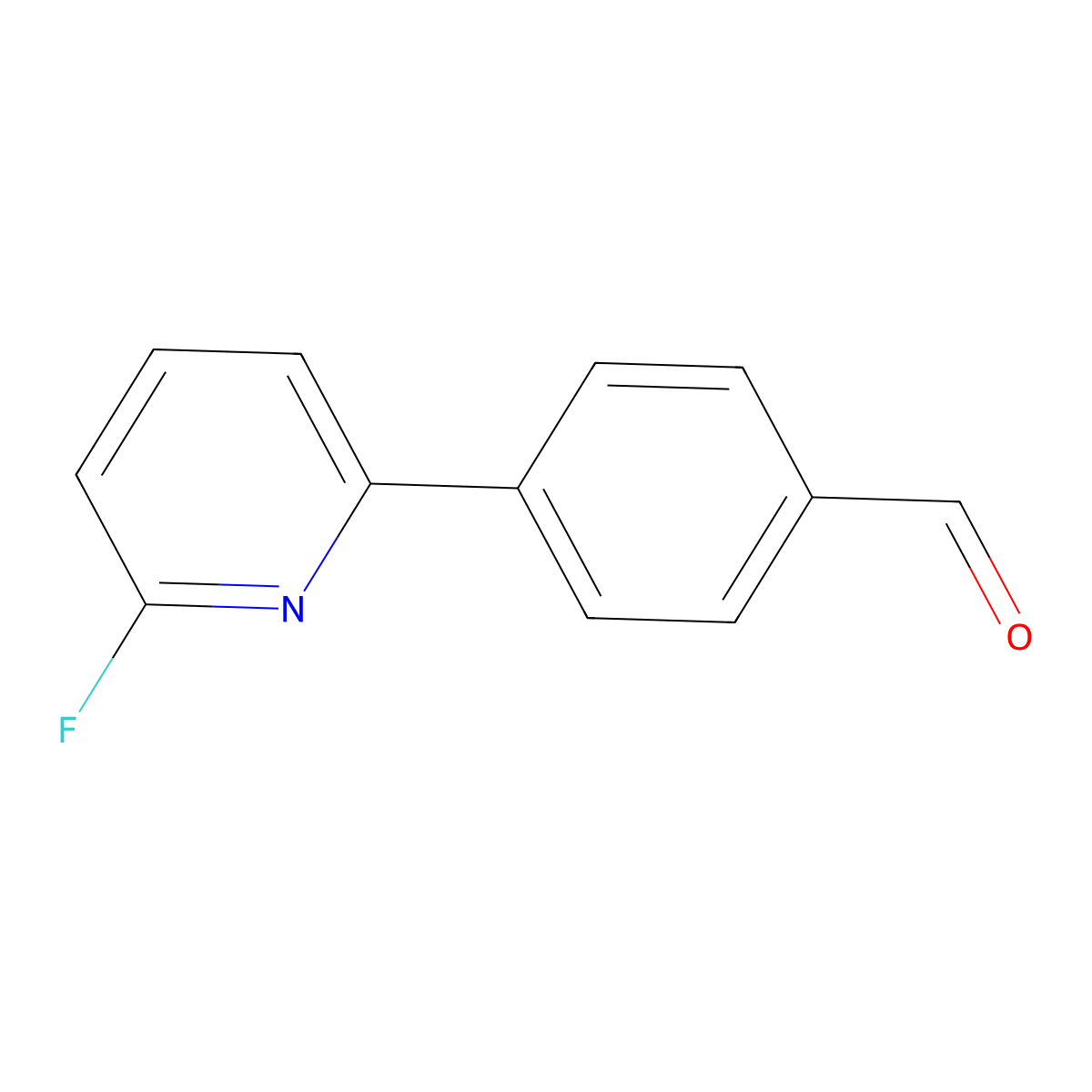 4-(6-Fluoropyridin-2-yl)benzaldehyde molecular structure, CAS 2142657-47-2