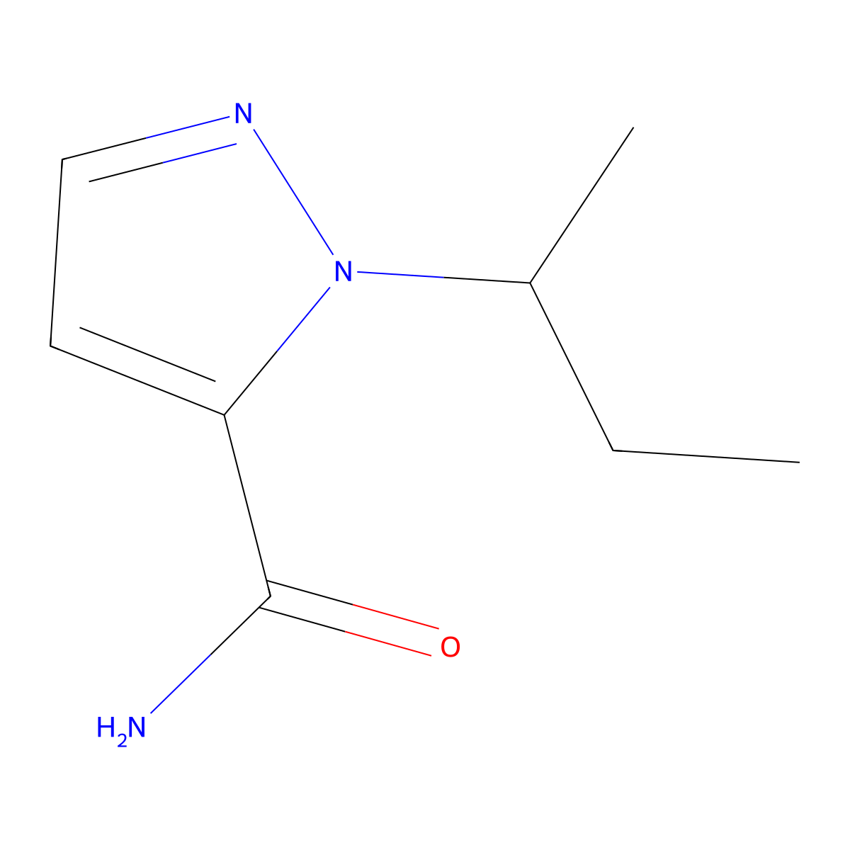 1-sec-Butyl-1H-pyrazole-5-carboxamide molecular structure, CAS 2142660-20-4