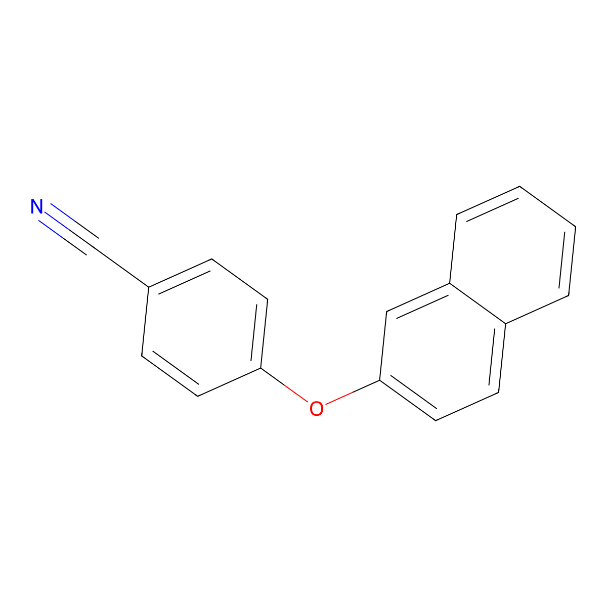 4-(2-Naphthalenyloxy)benzonitrile molecular structure, CAS 214268-39-0