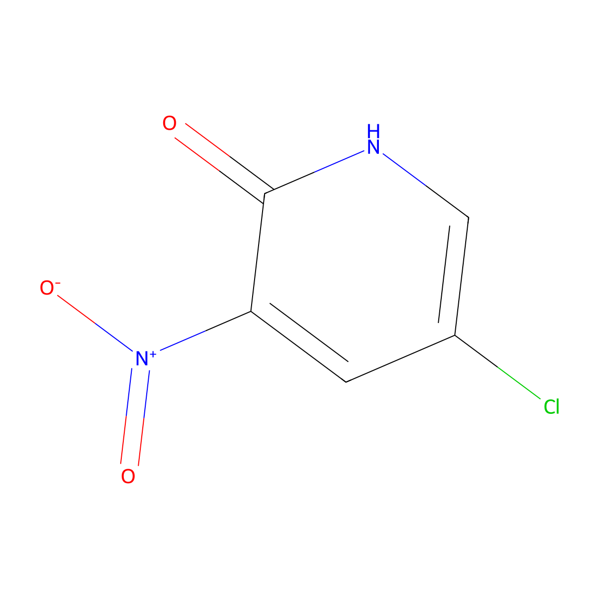 5-Chloro-2-hydroxy-3-nitropyridine molecular structure, CAS 21427-61-2
