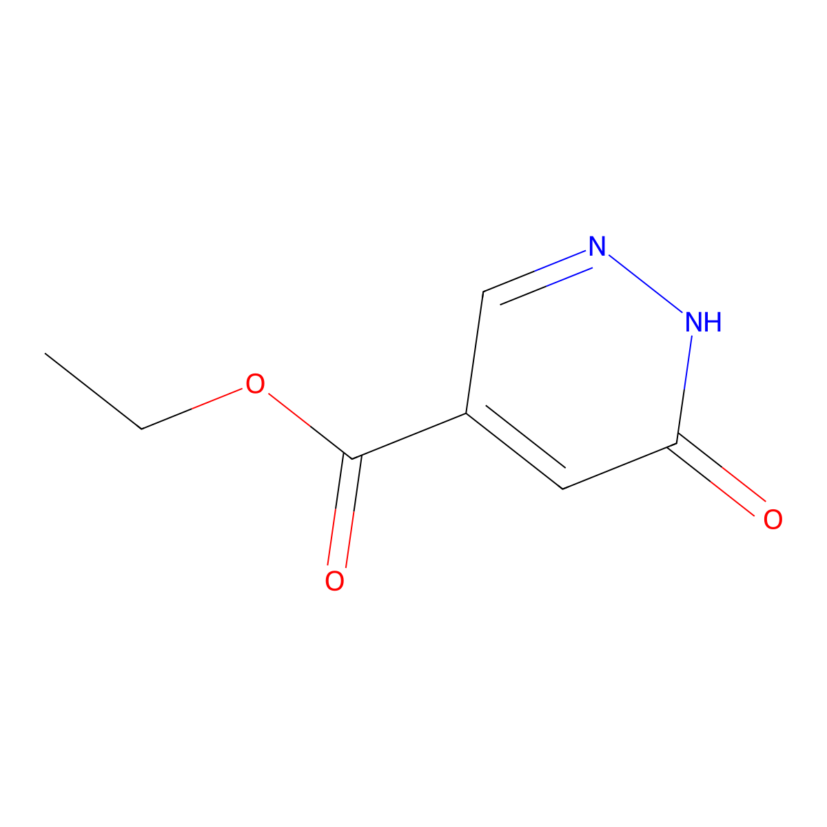Ethyl 6-oxo-1,6-dihydropyridazine-4-carboxylate molecular structure, CAS 21427-85-0