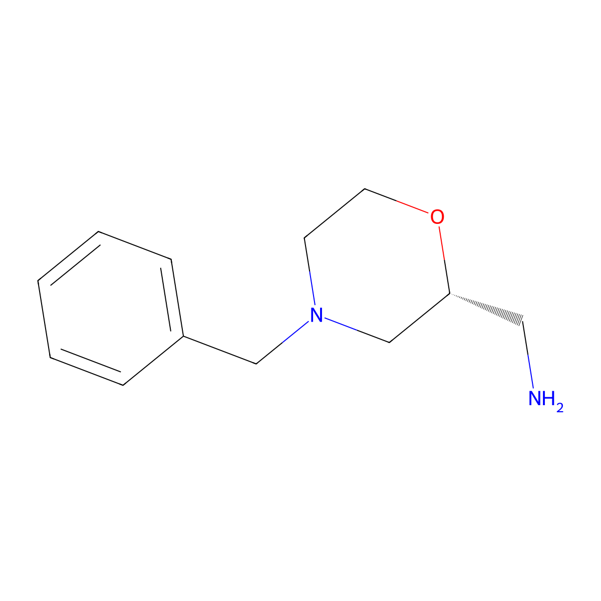 (2R)-4-(Phenylmethyl)-2-morpholinemethanamine molecular structure, CAS 214273-17-3