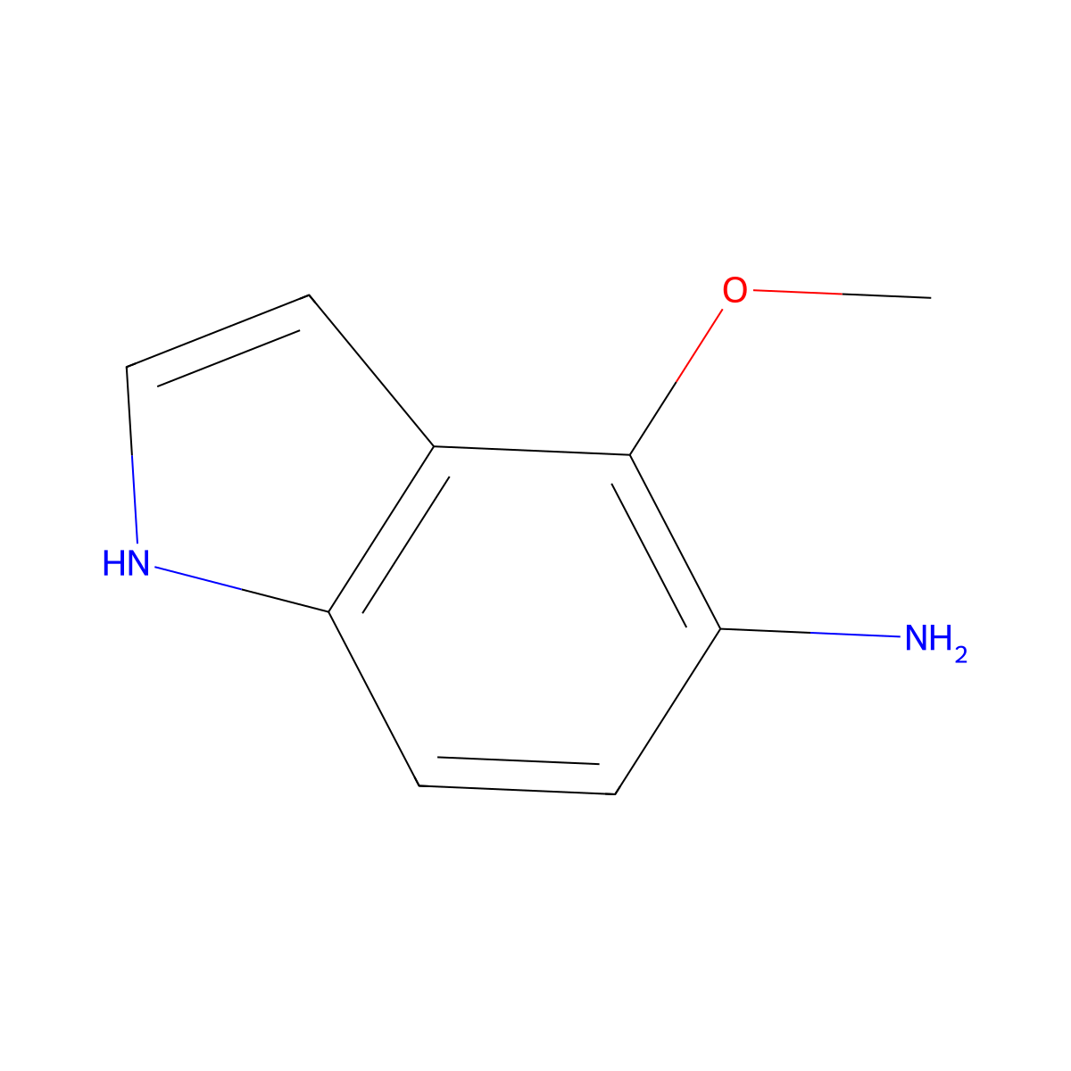 4-methoxy-1H-indol-5-amine molecular structure, CAS 214278-16-7