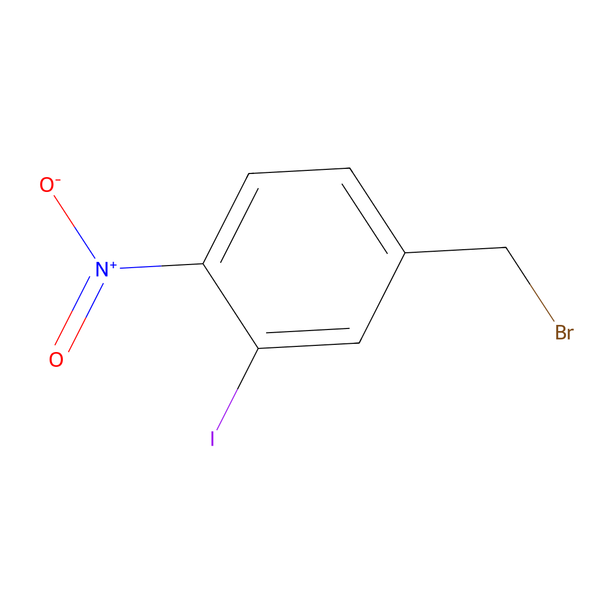 4-(Bromomethyl)-2-iodo-1-nitrobenzene molecular structure, CAS 214279-41-1