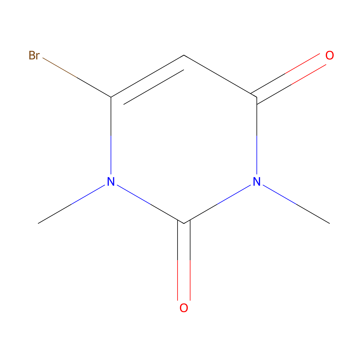 6-Bromo-1,3-dimethyl-1,2,3,4-tetrahydropyrimidine-2,4-dione molecular structure, CAS 21428-17-1