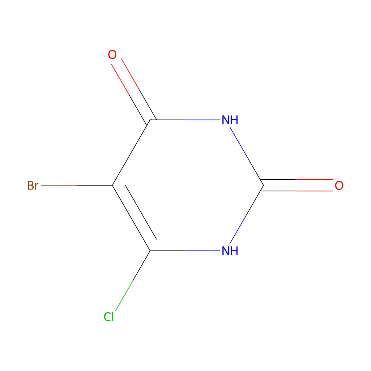 5-Bromo-6-chloropyrimidine-2,4-diol molecular structure, CAS 21428-23-9