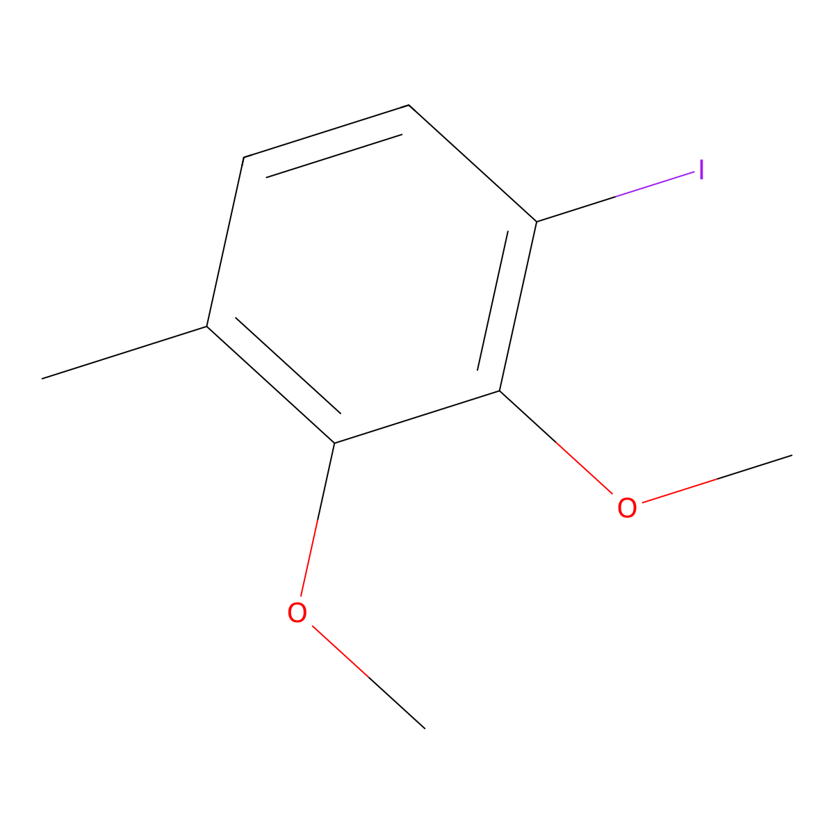 1-Iodo-2,3-dimethoxy-4-methylbenzene molecular structure, CAS 214282-99-2