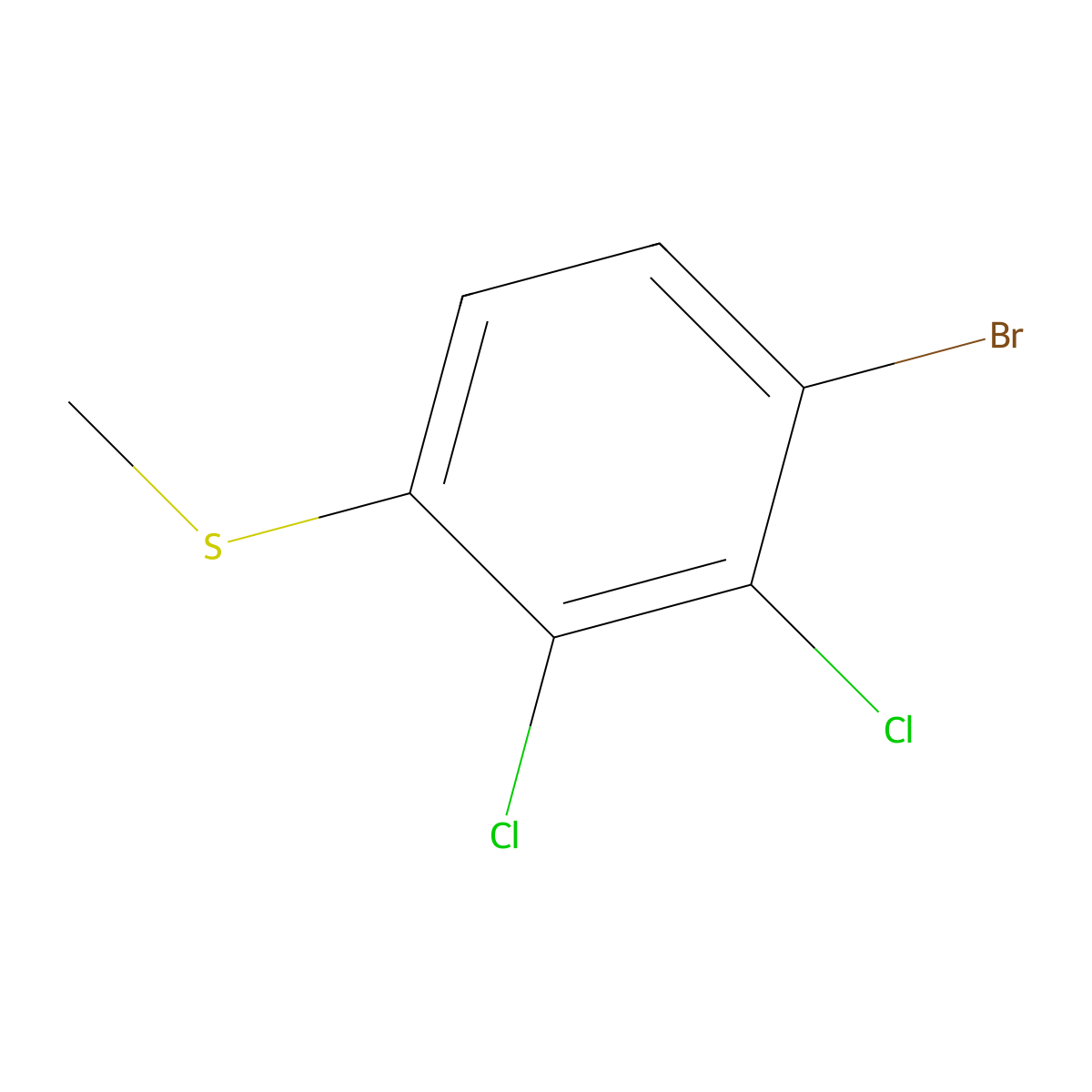 (4-Bromo-2,3-dichlorophenyl)(methyl)sulfane molecular structure, CAS 214283-19-9