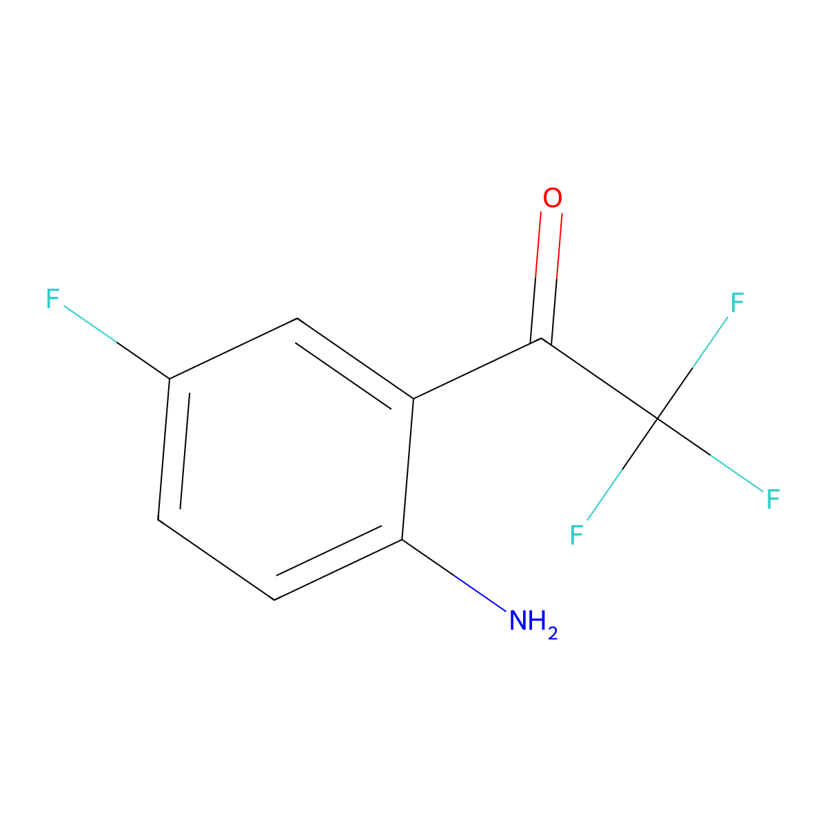 1-(2-Amino-5-fluorophenyl)-2,2,2-trifluoroethanone molecular structure, CAS 214288-07-0