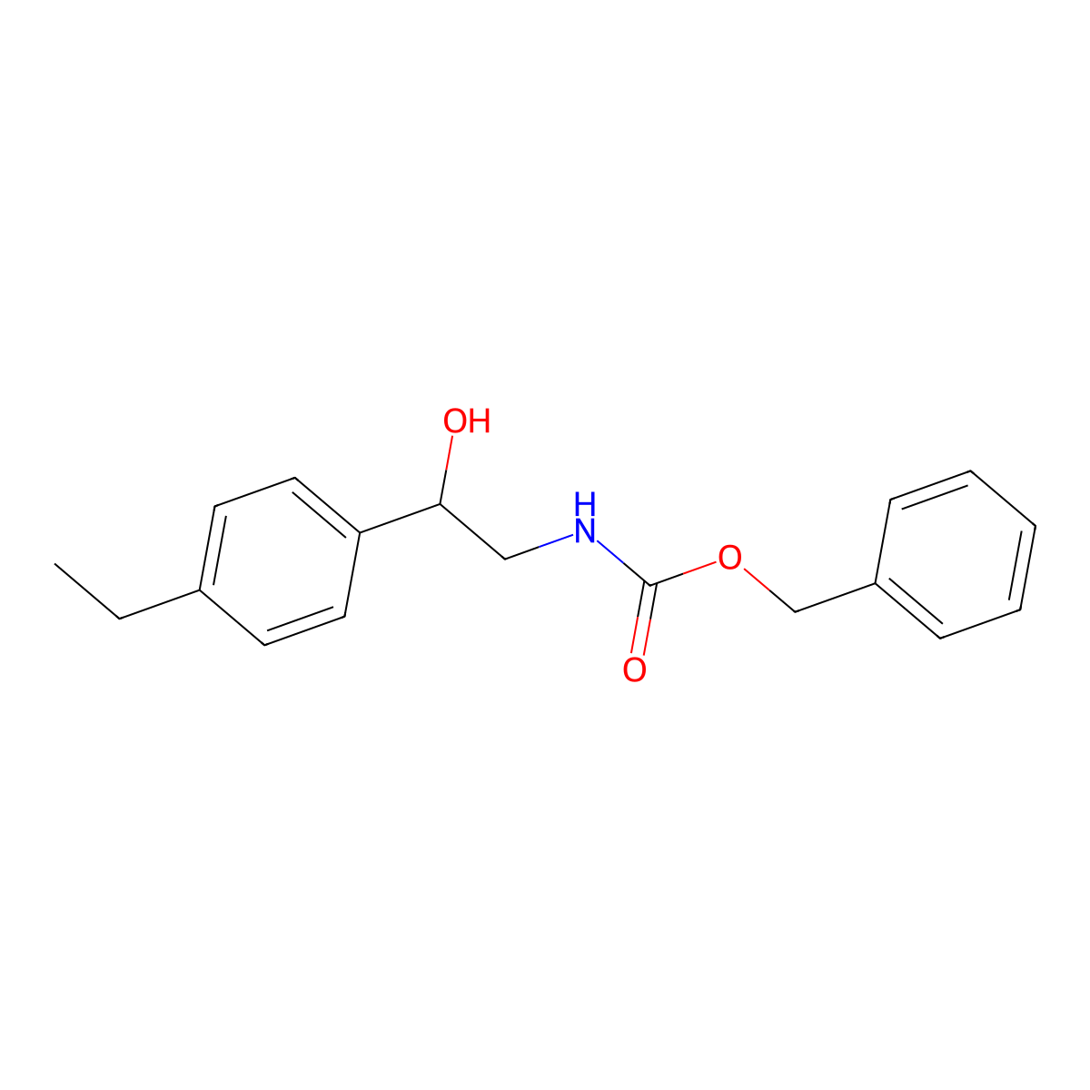 benzyl N-[2-(4-ethylphenyl)-2-hydroxyethyl]carbamate molecular structure, CAS 2142980-25-2