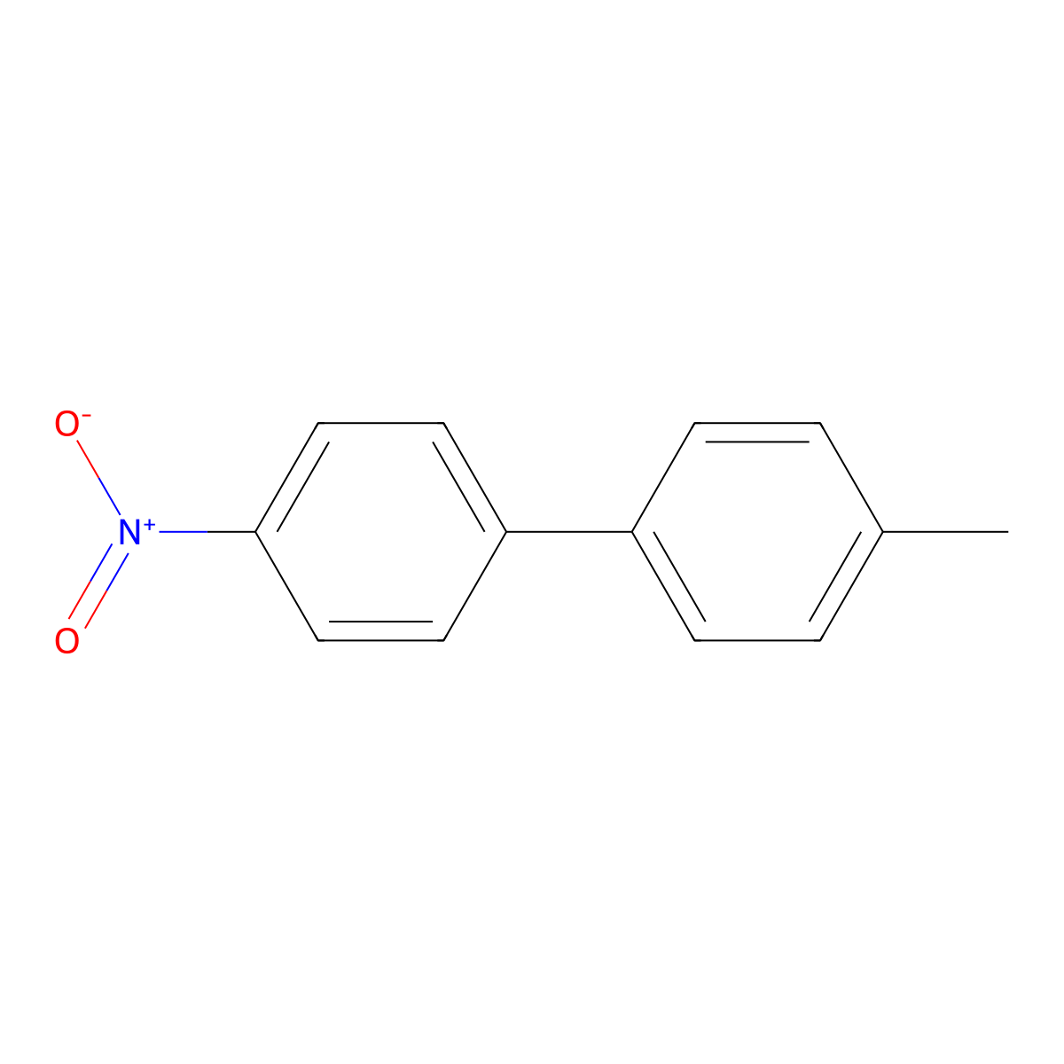 4-Methyl-4'-nitro-1,1'-biphenyl molecular structure, CAS 2143-88-6