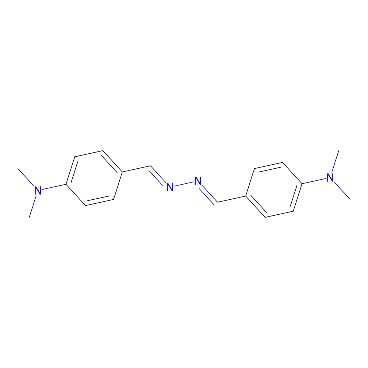 4-(Dimethylamino)benzaldehyde [4-(dimethylamino)benzylidene]hydrazone molecular structure, CAS 2143-98-8